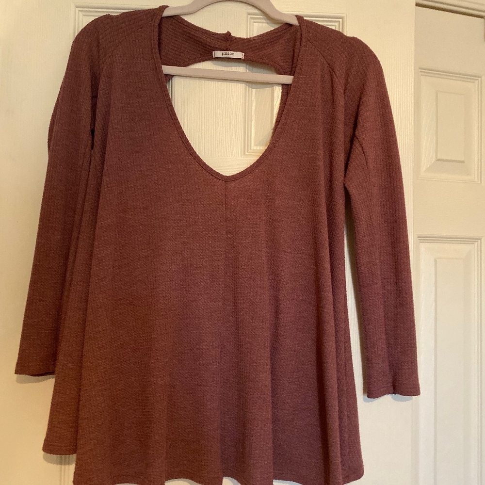 red knit tunic top